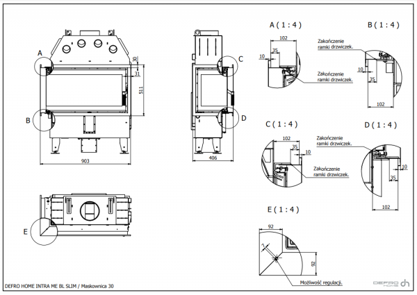 DEFRO Intra ME BL Slim 8 kW