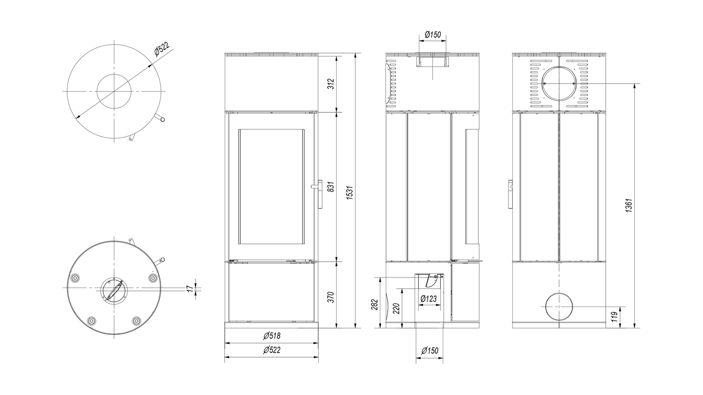 KRATKI ANTARES CZARNY TERMOTEC