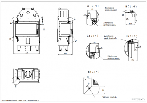 DEFRO Intra SM BL Slim 6 kW