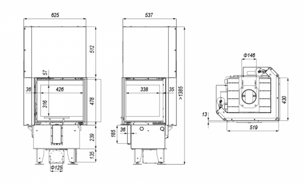 DEFRO Intra XSM BP G MINI 8 kW