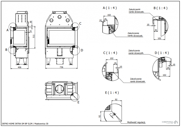 DEFRO Intra SM BP Slim 6 kW
