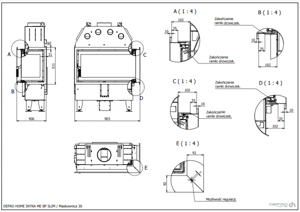 DEFRO Intra ME BP Slim 8 kW