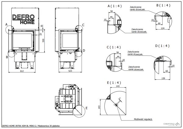 DEFRO Intra XSM BL G MINI 8 kW