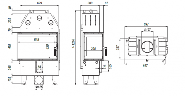 DEFRO Intra SM BL Slim 6 kW