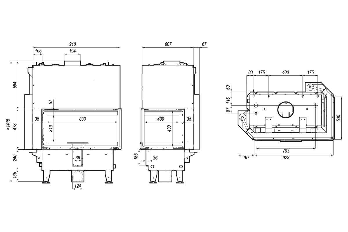 DEFRO Riva ME BP G Short 19kW