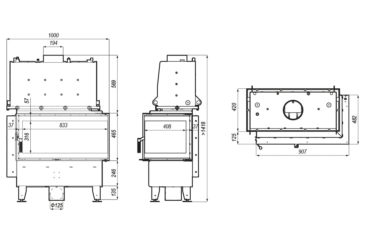 DEFRO Riva ME BP Short 19 kW