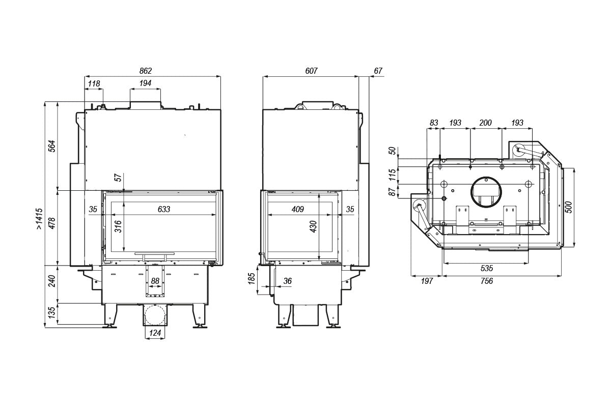 DEFRO Riva SM BP G Short 16 kW